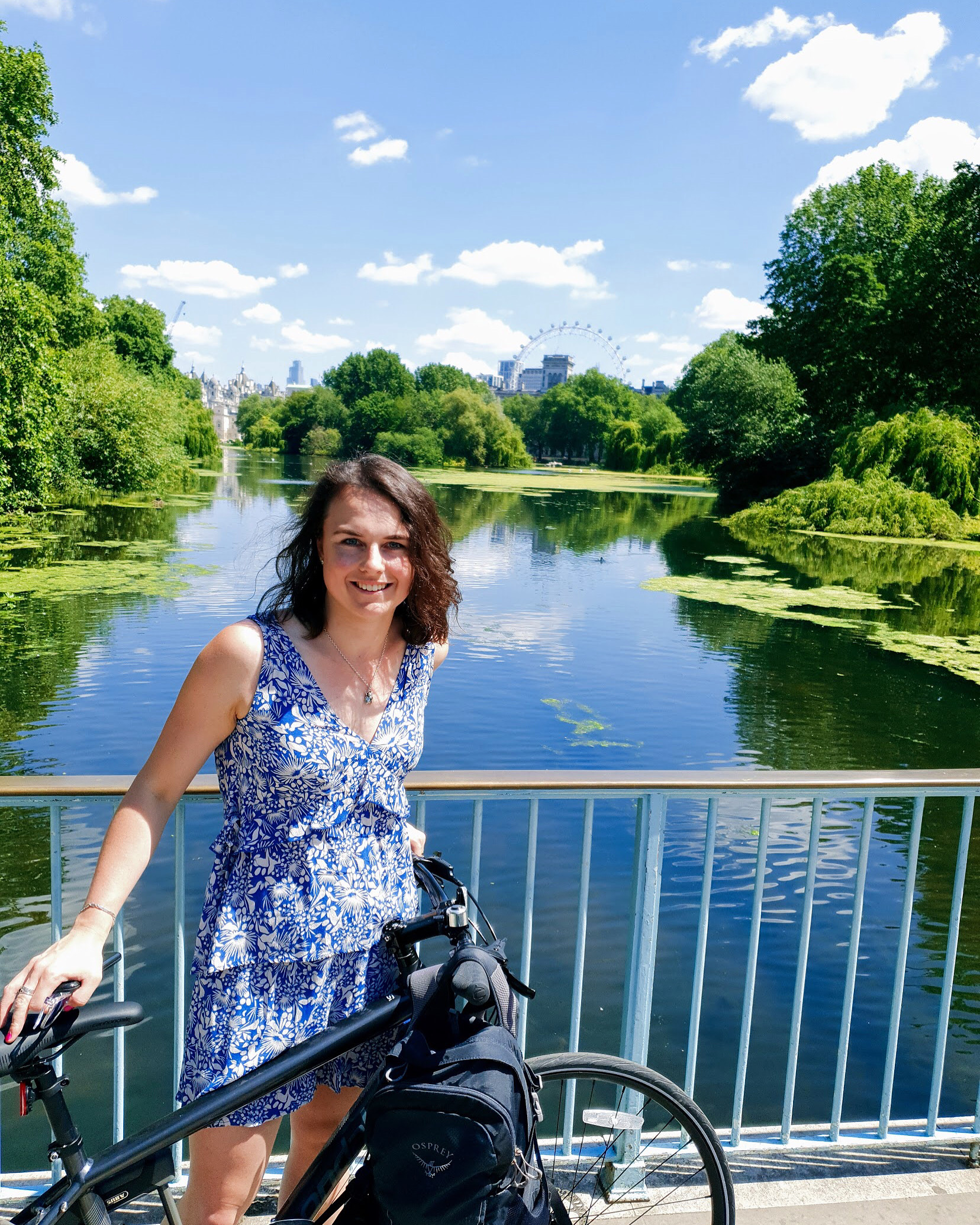 woman with bike